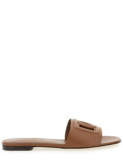 DG Millennial Logo Mule Sandals Brown - DOLCE&GABBANA - BALAAN 2