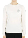 Kids Stud Logo Long Sleeve T Shirt Ivory 8D00005 83907 050 12 14A Adults can be worn - MONCLER - BALAAN 2