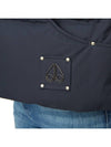 Women's Logo Patch Zipper Padded Vest Navy - MOOSE KNUCKLES - BALAAN 9