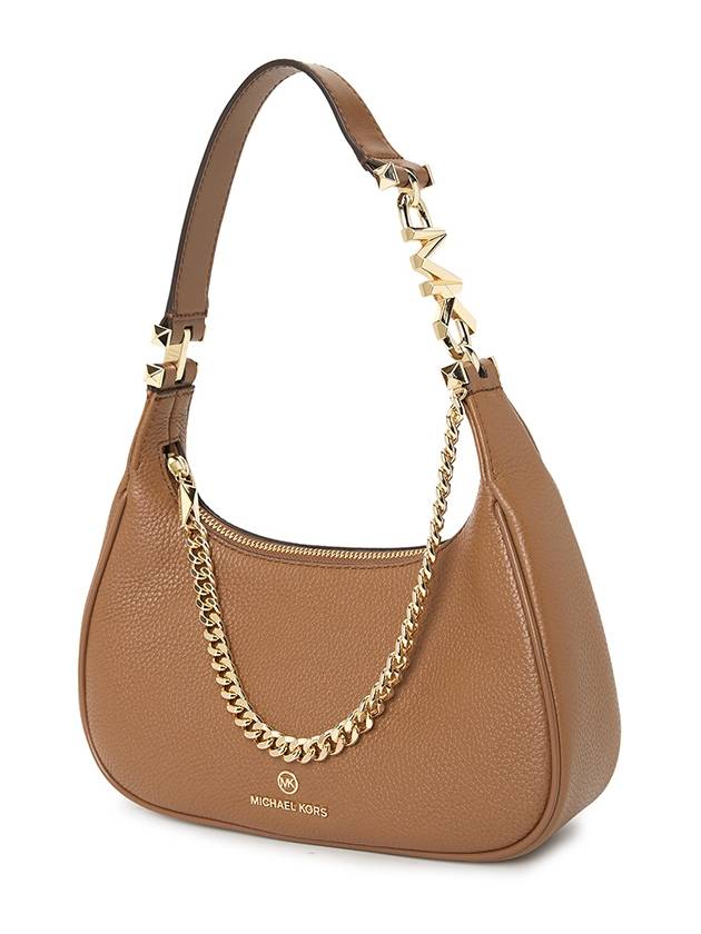 Piper Small Pebbled Leather Shoulder Bag Brown - MICHAEL KORS - BALAAN 3