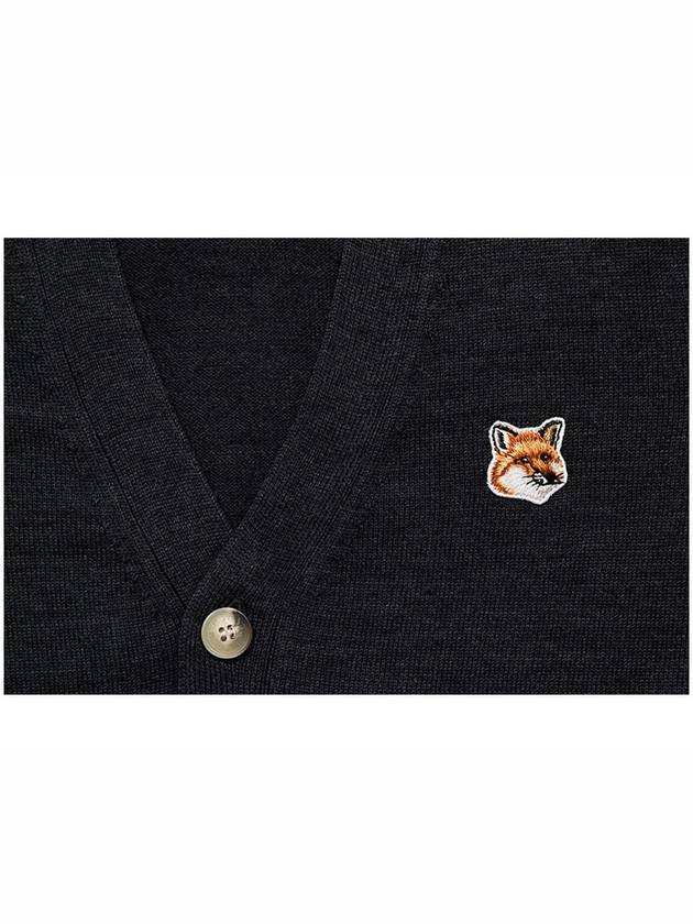 Fox Head Patch Classic Cardigan Anthracite - MAISON KITSUNE - BALAAN 4