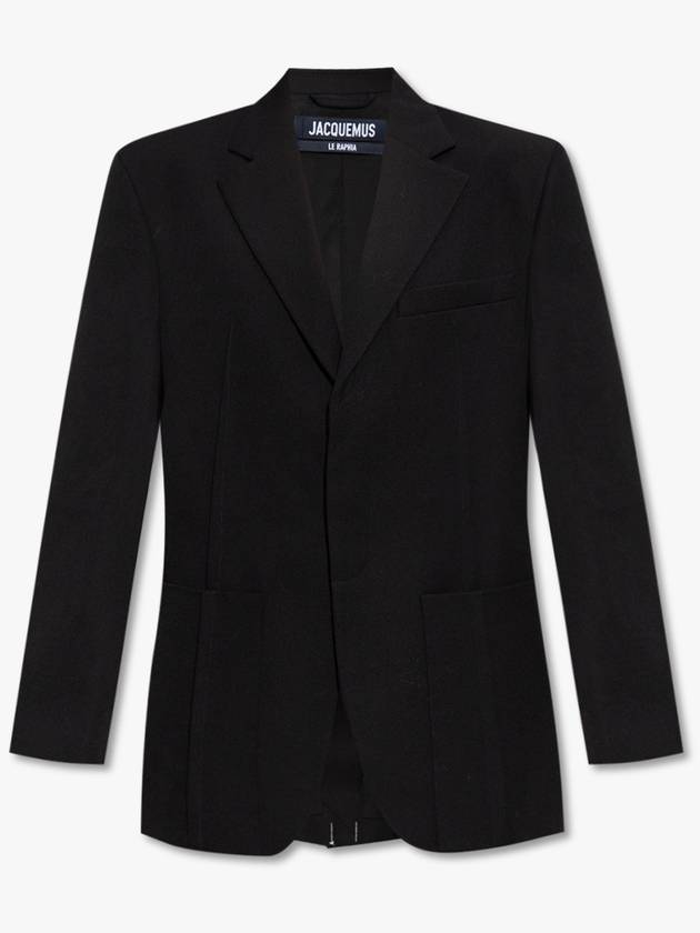 Women's The Men's Square Wool Blazer Jacket Black - JACQUEMUS - BALAAN 2