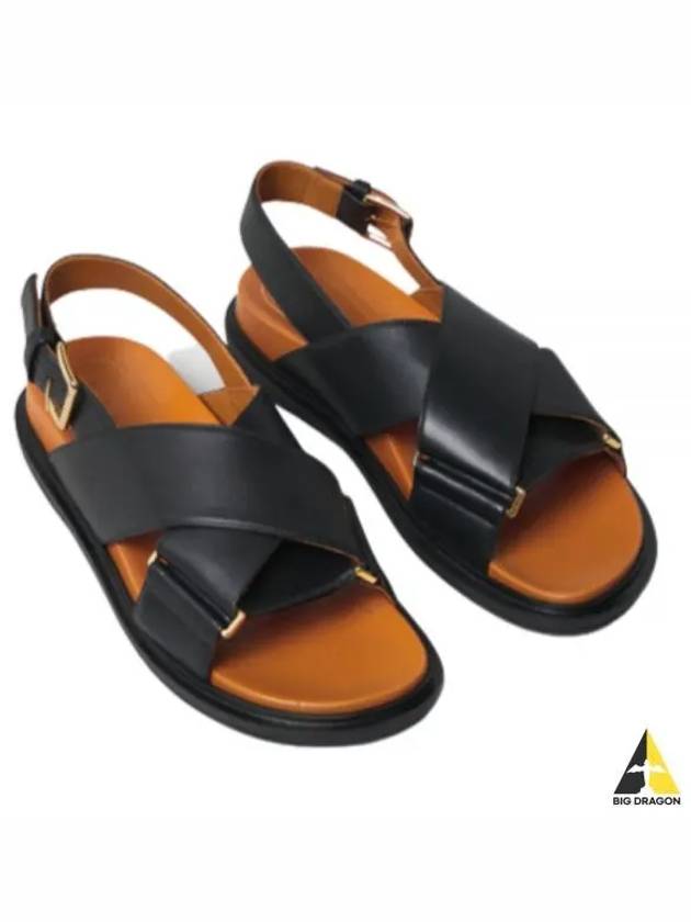 Fussbet Cross Sandals Black - MARNI - BALAAN 2