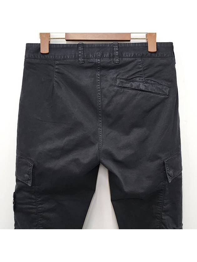 Old Treatment Organic Cotton Straight Pants Black - STONE ISLAND - BALAAN 8