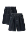 Washed Denim Bermuda Shorts Navy - INDUST - BALAAN 2