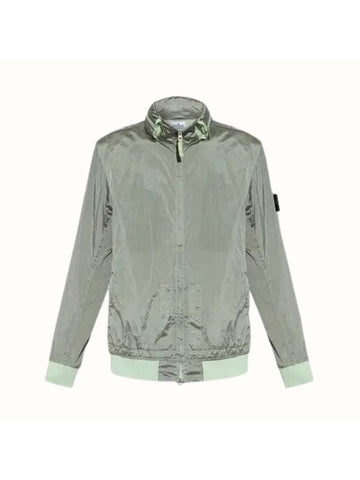 Men's Logo Patch Nylon Metal Zip-up Jacket Sage Green - STONE ISLAND - BALAAN 1