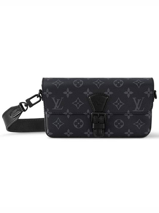 Montsouris Monogram Eclipse Cross Bag Black - LOUIS VUITTON - BALAAN 2