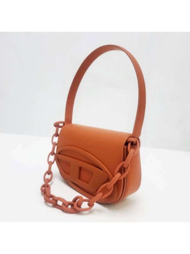 1DR Iconic Matte Leather Shoulder Bag Orange - DIESEL - BALAAN 3