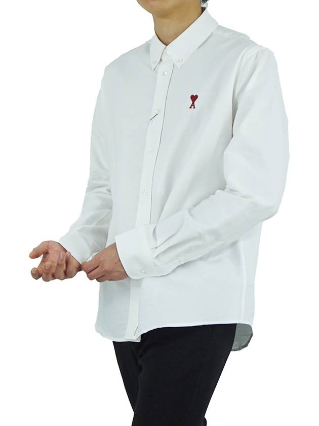 De Coeur Long Sleeve Shirt Ivory - AMI - BALAAN 4