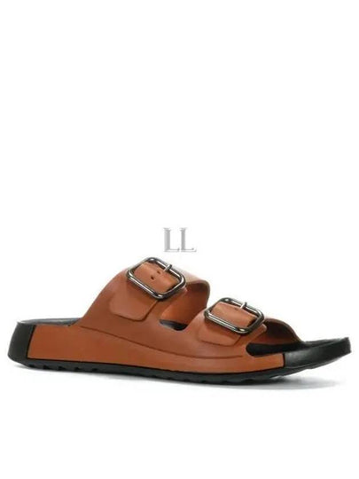 Cozmo Leather Slippers Brown - ECCO - BALAAN 2