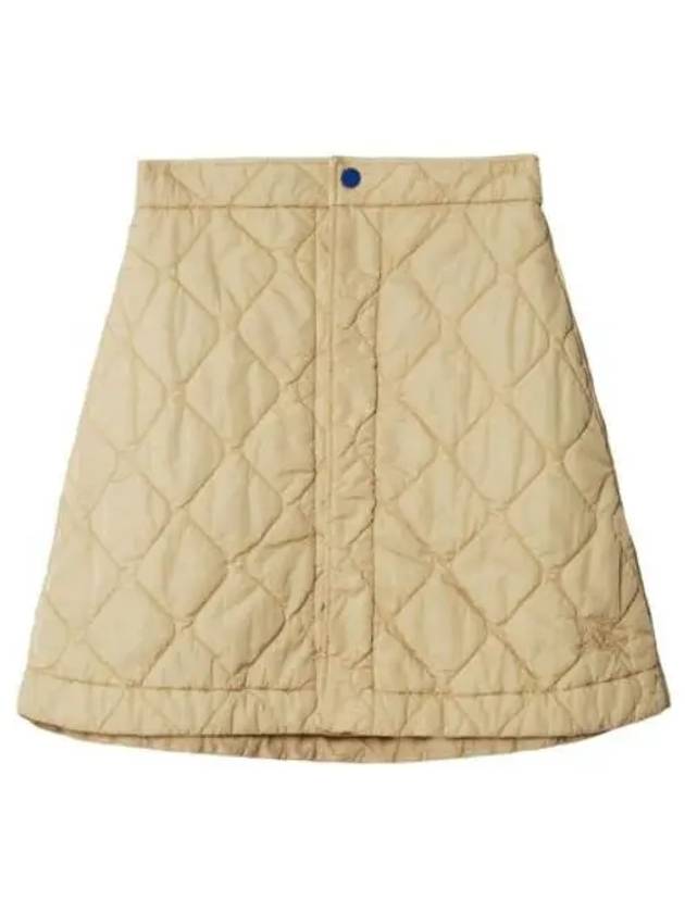 Quilted Nylon A-Line Skirt Beige - BURBERRY - BALAAN 2