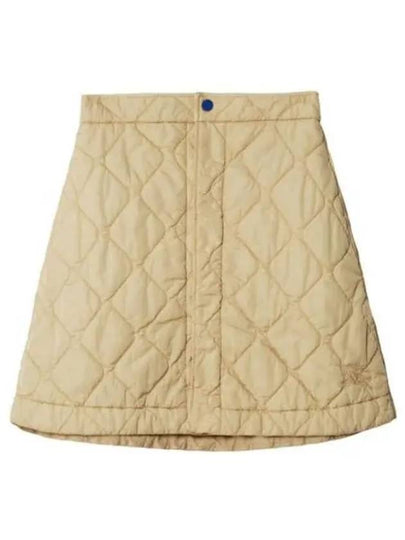 Quilted Nylon A-Line Skirt Beige - BURBERRY - BALAAN 2