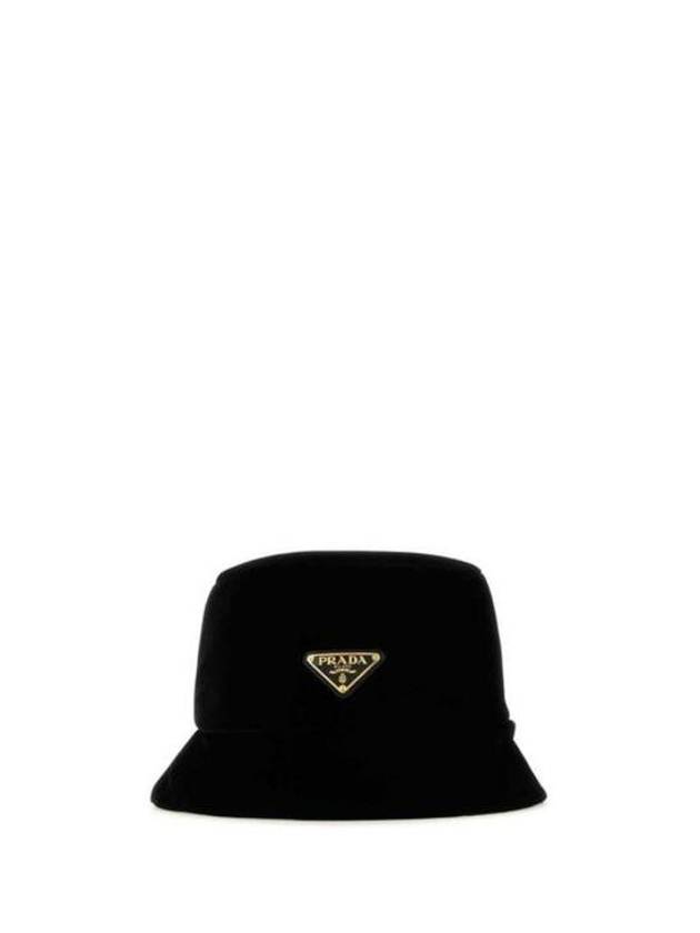 Velvet Bucket Hat Black - PRADA - BALAAN 2