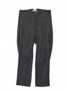 Striped Cropped Virgin Wool Straight Pants Black - VIVIENNE WESTWOOD - BALAAN 2