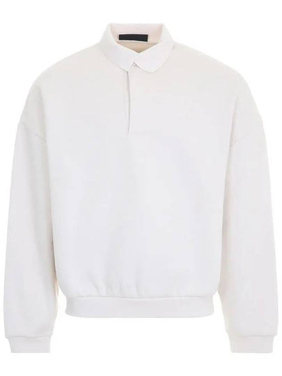 Essentials Fleece Long Sleeve Polo Shirt White - FEAR OF GOD - BALAAN 2