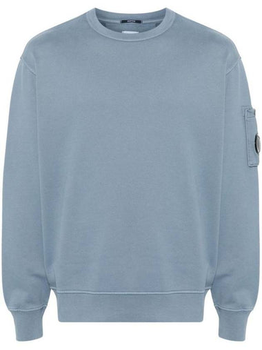 Brushed Emerized Diagonal Fleece Lens Sweatshirt Blue - CP COMPANY - BALAAN 1