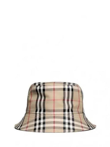 Vintage checked cotton blend bucket hat - BURBERRY - BALAAN 1