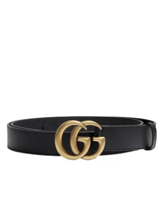 double buckle leather belt men s waistband - GUCCI - BALAAN 1