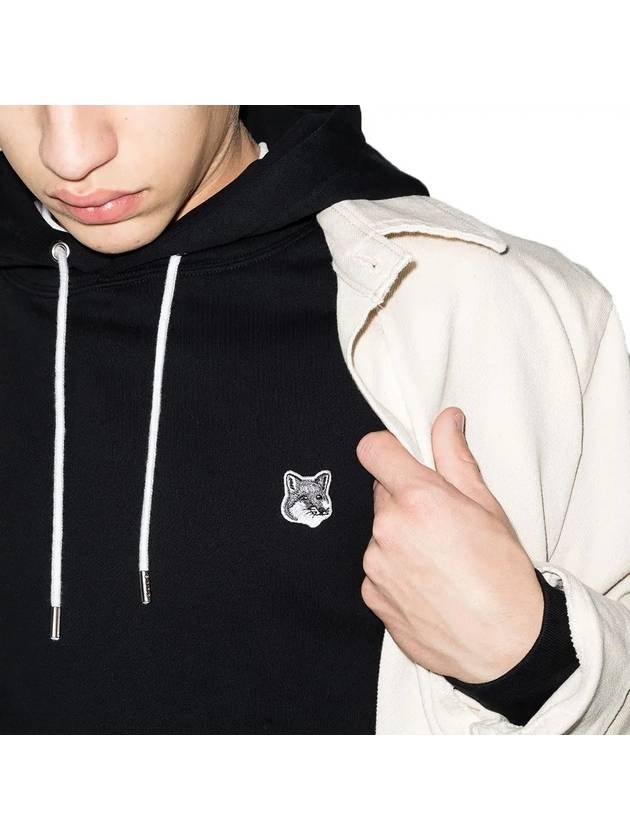 Grey Fox Head Patch Classic Hoodie Black - MAISON KITSUNE - BALAAN 5