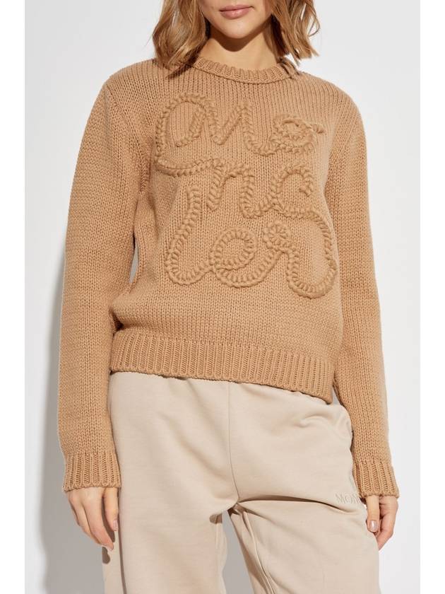 Moncler Patterned Sweater, Women's, Beige - MONCLER - BALAAN 3