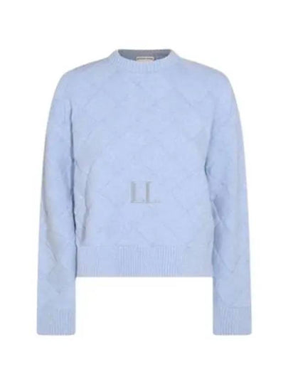 Intrecciato Wool Knit Top Light Blue - BOTTEGA VENETA - BALAAN 2