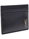 Tiny Monogram Shiny Leather Card Case Black - SAINT LAURENT - BALAAN 4