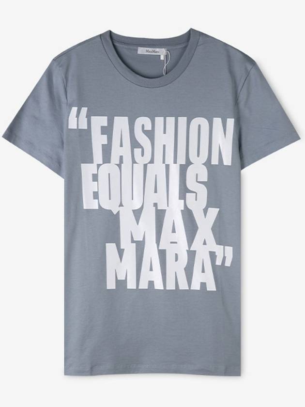 Gerard Cotton Jersey Short Sleeve T-Shirt Grey Blue - MAX MARA - BALAAN 4