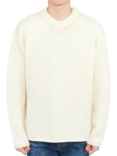 Crew Neck Wool Knit Top Ivory - TEN C - BALAAN 2