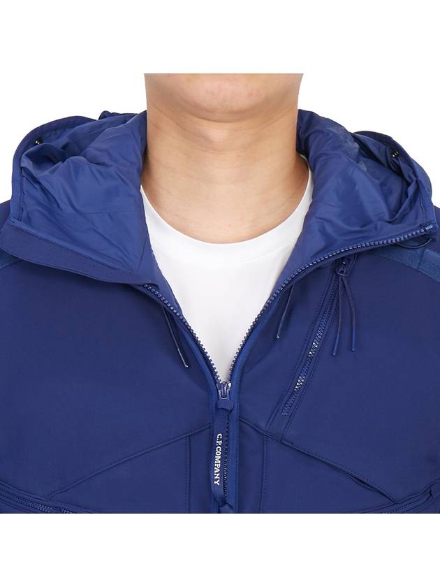 Goggles 5 Pocket Hooded Jacket Blue - CP COMPANY - BALAAN 11