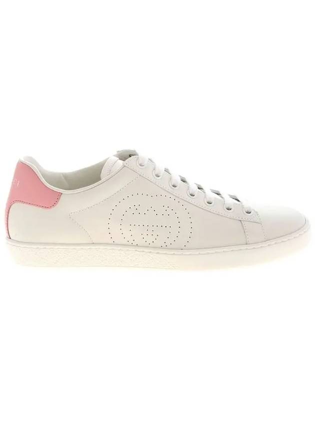 Interlocking GG Pink Tab Low Top Sneakers White - GUCCI - BALAAN 3