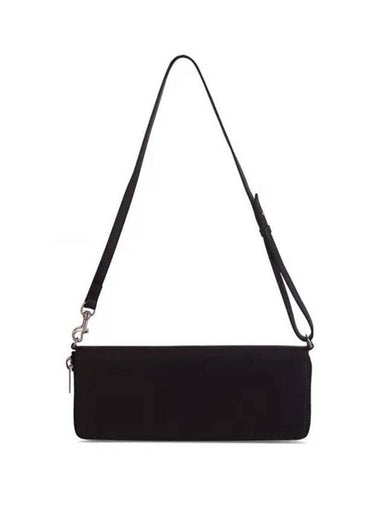 Leash Strap Leather Clutch Bag Black - BALENCIAGA - BALAAN 1