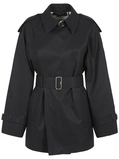 Gabardine Trench  Coat Black - BURBERRY - BALAAN 2