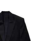 Men's Wool Tailored Jacket Black - BALMAIN - BALAAN.