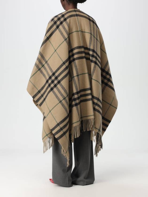 Check Wool Cashmere Cape Beige - BURBERRY - BALAAN 5