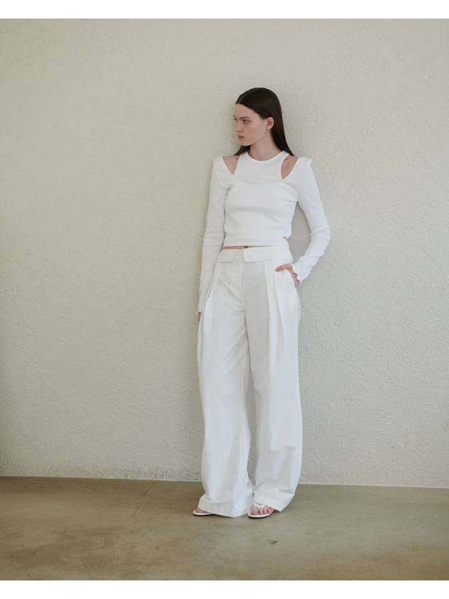 DOUBLE PLEATED WIDE PANTS_WIHITE - UNMUTE - BALAAN 4