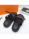 Chypre Calfskin Sandals Black - HERMES - BALAAN 6