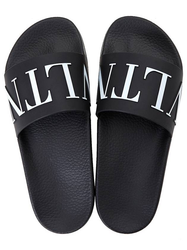 Men's Rubber Slippers Black - VALENTINO - BALAAN 3