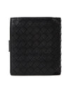 Intrecciato Nappa Half Wallet Black - BOTTEGA VENETA - BALAAN 3