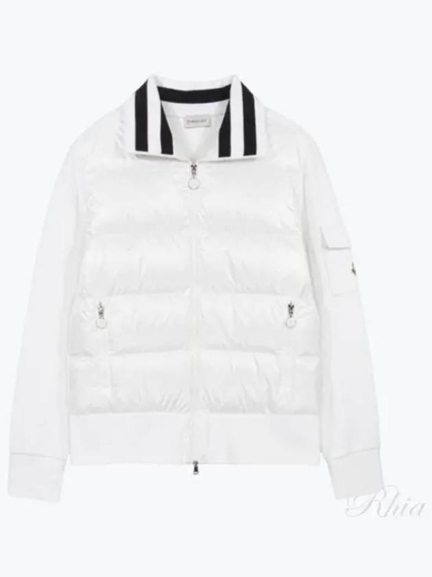 8G00001 899V9 033 Logo Patch Padded Cardigan - MONCLER - BALAAN 1