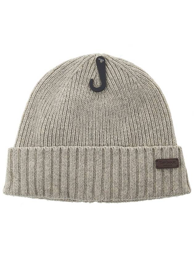 Logo Patch Carlton Cotton Beanie Grey - BARBOUR - BALAAN 11