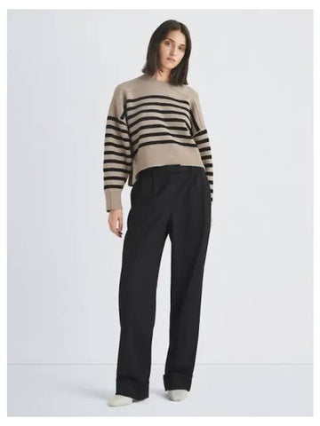 Rag Bone Women s Bridget Striped Crew Sweatshirt T shirt Oatmeal Domestic Product GM0023112329300 - RAG & BONE - BALAAN 1