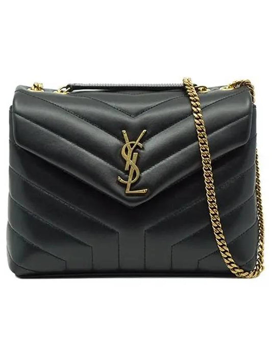 Bronze Monogram Loulou Matelasse Y Leather Small Shoulder Bag Black - SAINT LAURENT - BALAAN 2