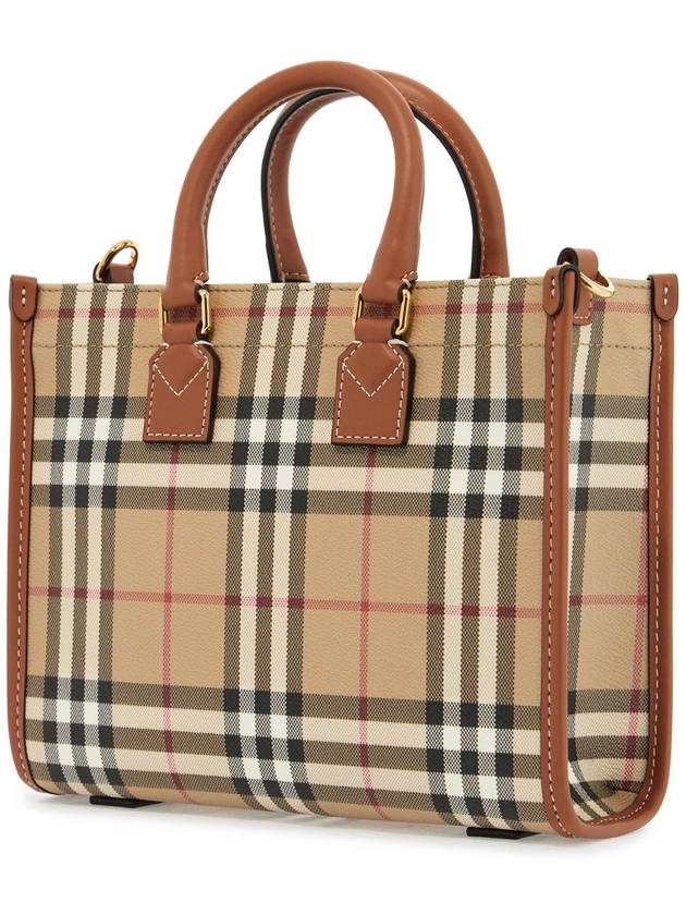 Freya Mini Tote Bag Brown Archive Beige - BURBERRY - BALAAN 3