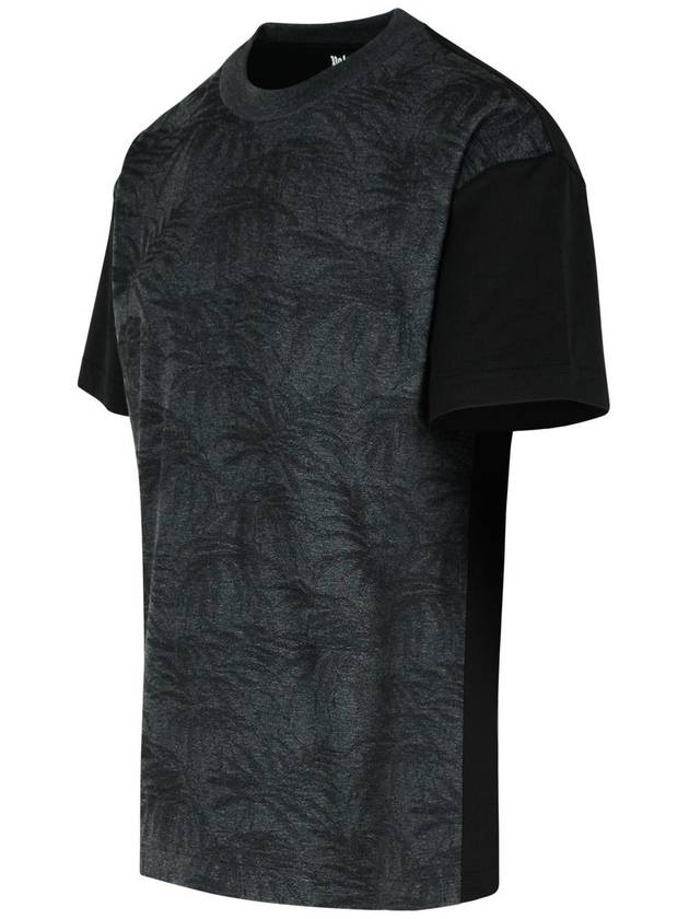 Palm Angels 'Palms Curved' Black Cotton Blend T-Shirt - PALM ANGELS - BALAAN 2