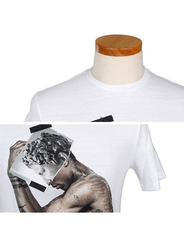 Tattoo Sculpture Short Sleeve T-Shirt White - NEIL BARRETT - BALAAN 5