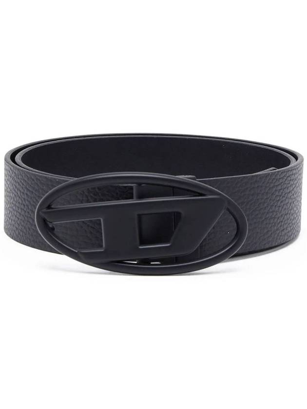 1DR Reversible Logo Leather Belt Black - DIESEL - BALAAN 2