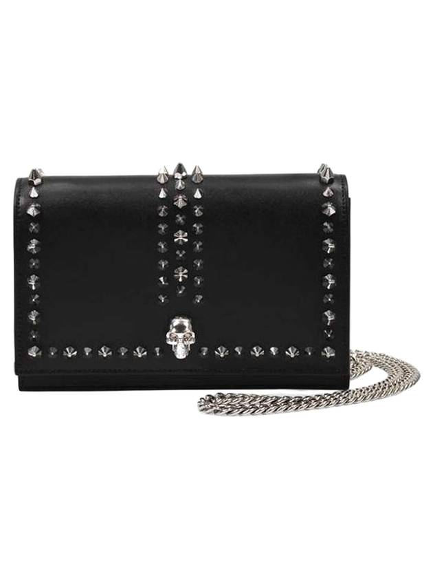 Skull Spike Mini Cross Bag Black - ALEXANDER MCQUEEN - BALAAN 1