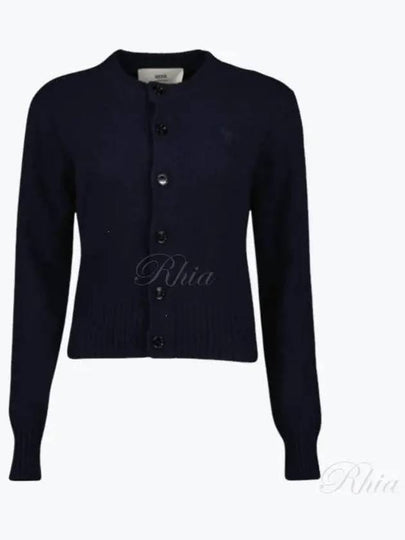 De Coeur Cashmere Cardigan Navy - AMI - BALAAN 2