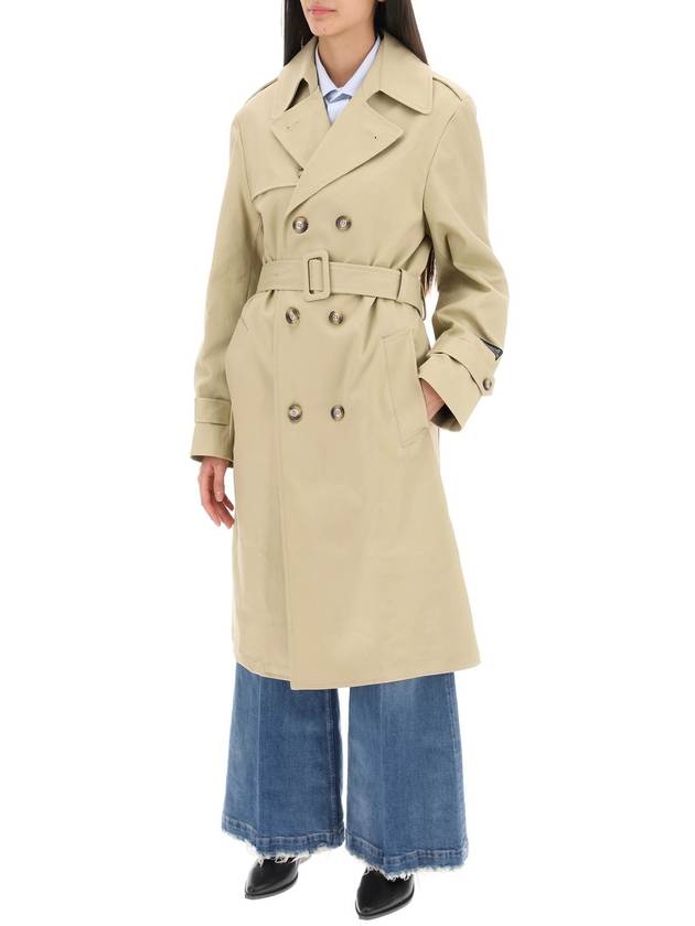 cotton double-breasted trench coat - HOMMEGIRLS - BALAAN 4