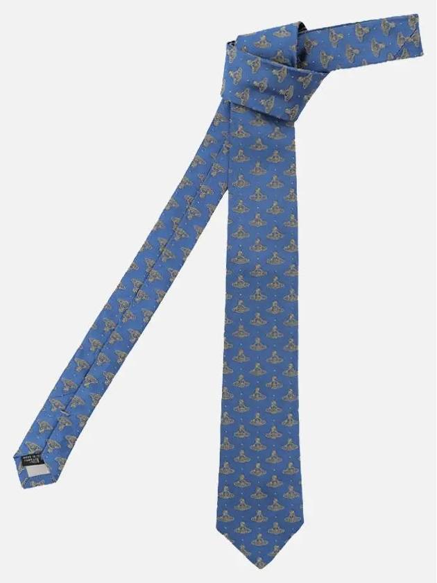 silk tie blue 81050001 W00CH K401 - VIVIENNE WESTWOOD - BALAAN.